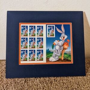 Bugs Bunny US Postage Stamp Matted Art Warner Bros Animation‎ Collectible 1997